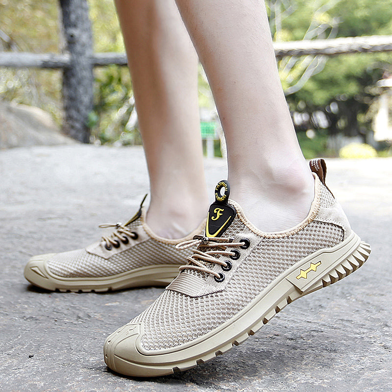 Men's mesh shoes, casual sports shoes, spring and summer  -top mesh cloth surface, lightweight, breathable, running, hiking, outdoor casual shoes, men