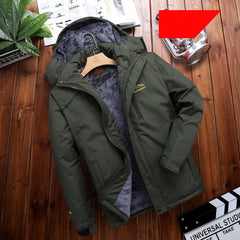 Men's fleece thickened autumn and winter windproof waterproof jacket jacket outdoor cold and warm mountaineering suit