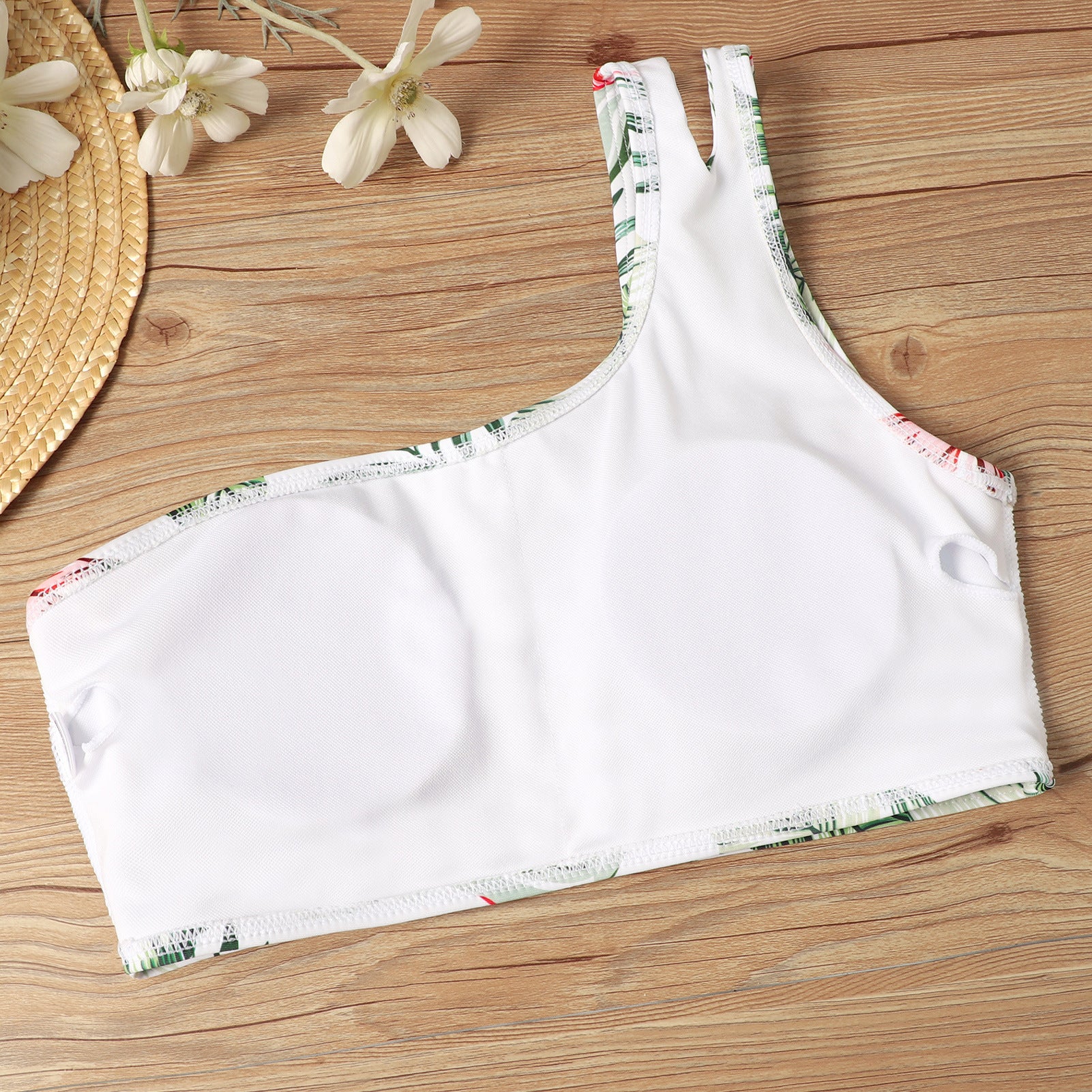 Outer single swimsuit sexy high waist multi-color printing European and American bikini ladies split swimsuit bikini