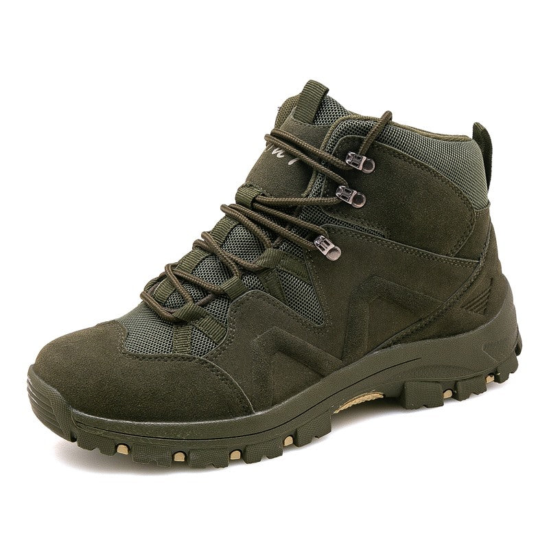 Autumn and winter large size men's shoes new special forces combat boots men's mid-cut military boots tactical boots spring training military shoes