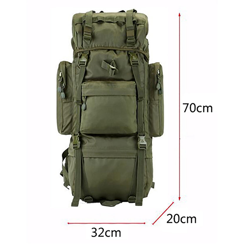 YY 70L Large Capacity Military Tactical Backpack Men's Mountaineering Backpack Oxford Backpack Men's Waterproof Travel Bag