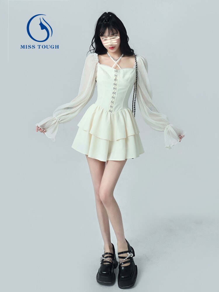 فساتين صيفية للنساء 2022 فستان حفلات بأكمام طويلة أنيق وأنيق تصميم نسائي بوهو للشاطئ فستان قطعة واحدة كوري أنيق غير رسمي