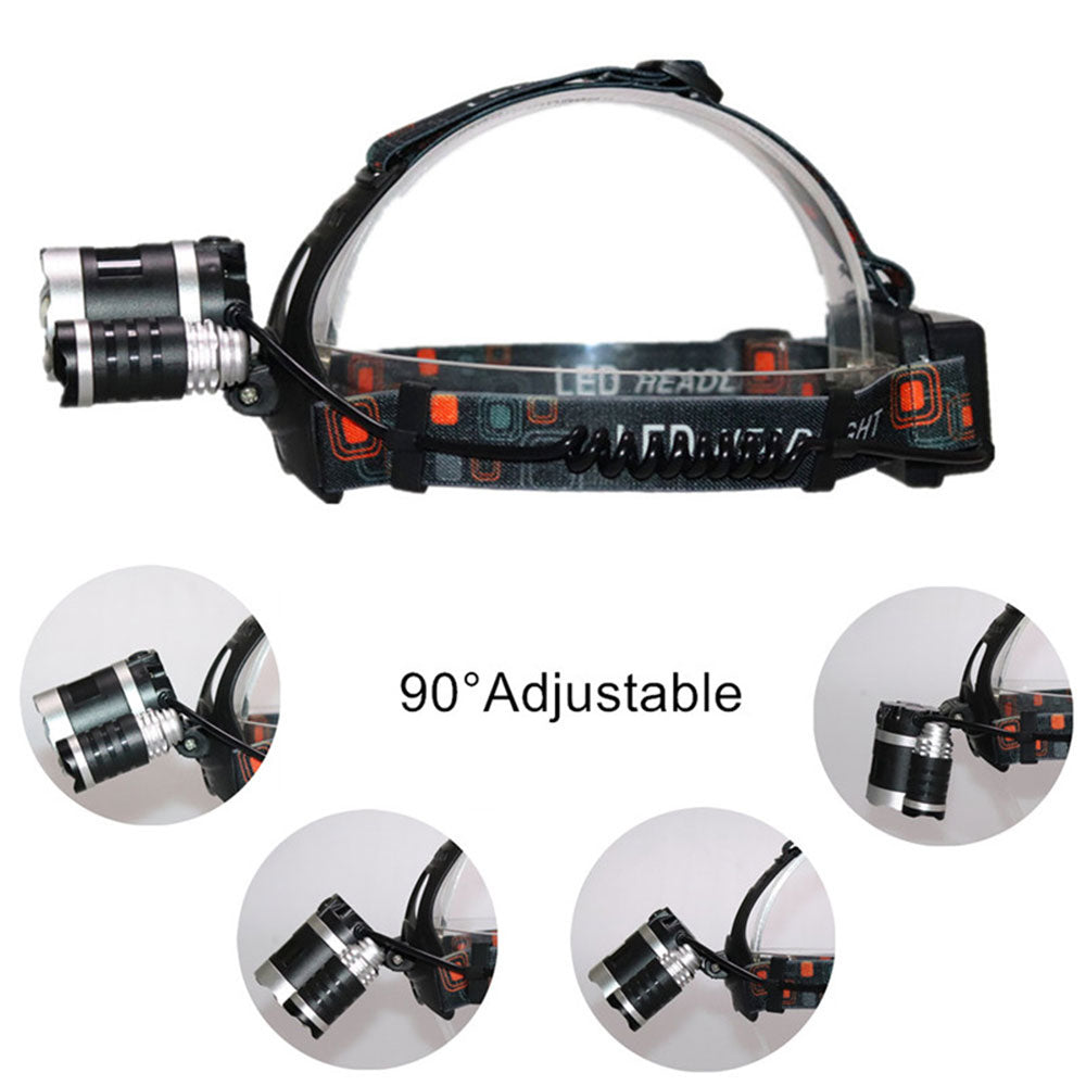 T6 Outdoor Camping LED Aircraft Light Tent Searchlight Fishing Hiking Headlight