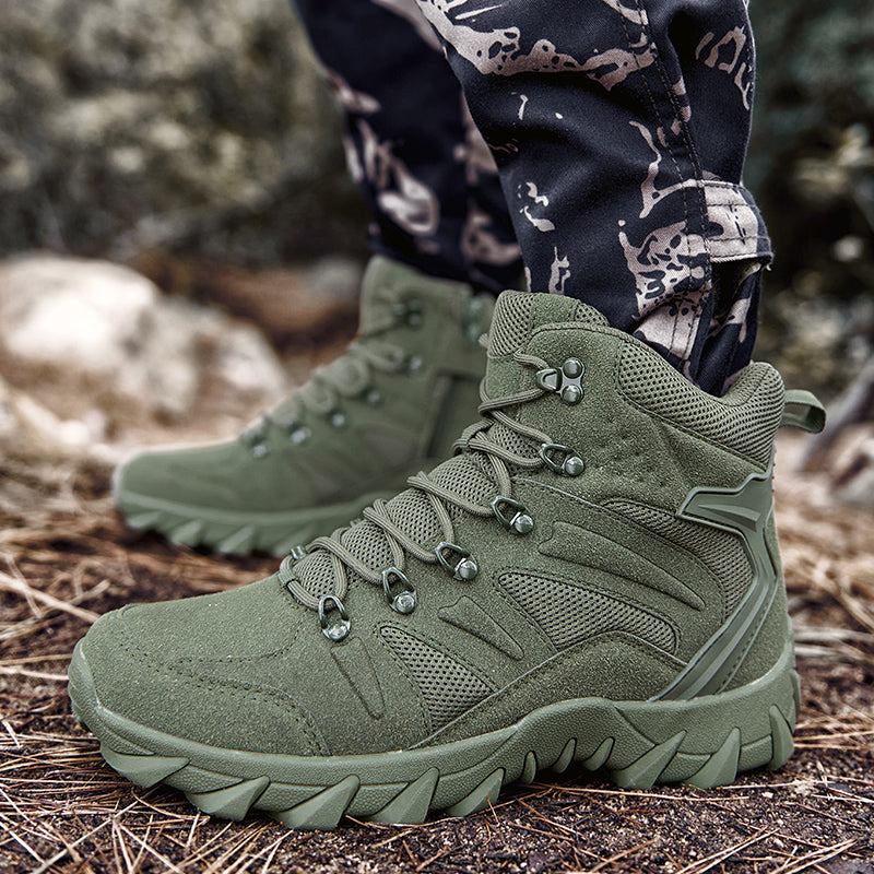 Mid-low help  camping hiking boots men's training boots outdoor hiking boots desert boots