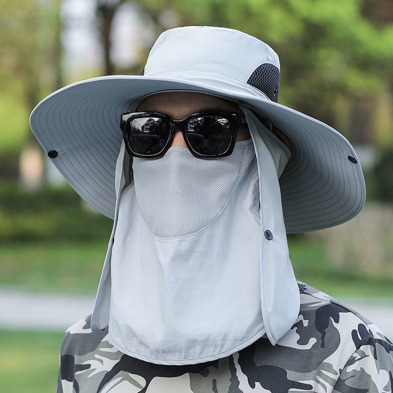 Wide Brim Boonie Sun Hat Summer Outdoor Sport Fishing Hiking Bucket Hat Sun Protection Wide Brim Hat Breathable Sunshade Hat