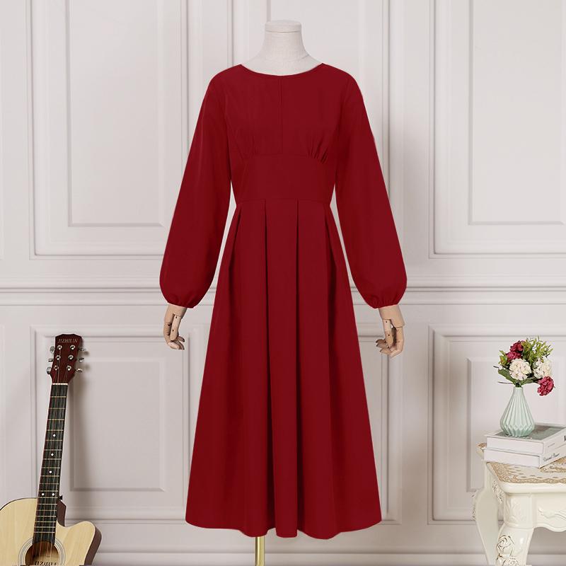 ZANZEA French Elegant Midi Dress Women Fashion Solid Robe Femme 2022 Autumn Party Bodycon Vestidos Lady OL  A Line Dresses