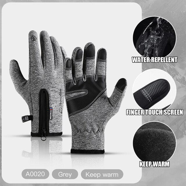 New Outdoor Sports Winter Waterproof Hiking Gloves Anti-skid Warmer Full Finger Touch Screen ciclismo Hiking Gloves Men Women