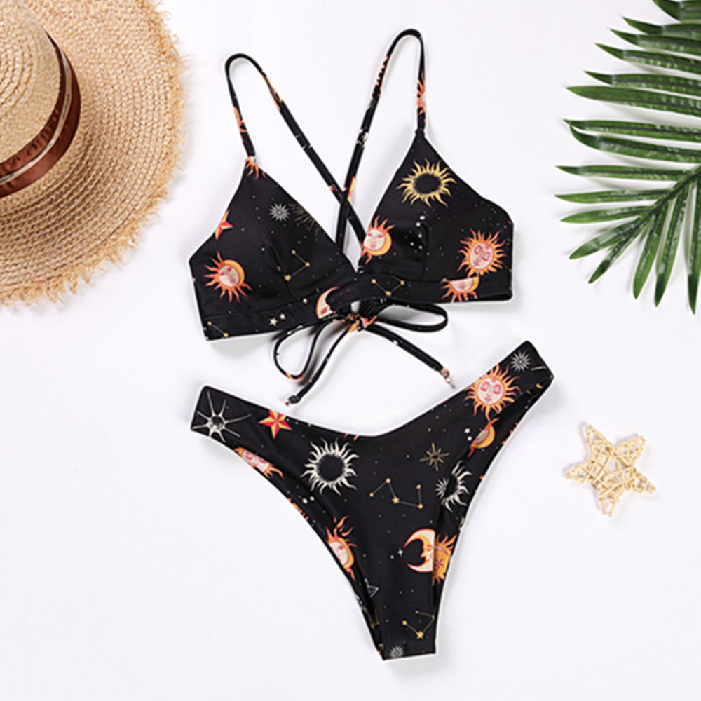 Swimwear sunflower new swimsuit bikini