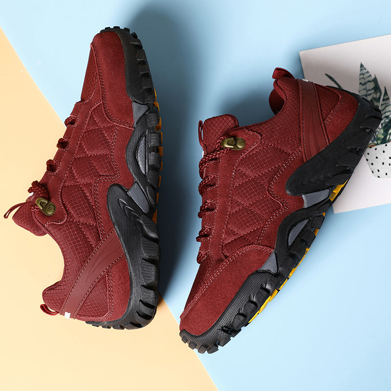 New style suede leather outdoor waterproof hiking shoes women's shoes