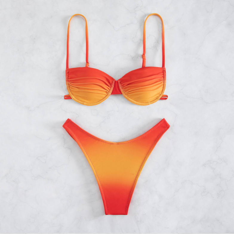 New swimsuit fashion steel bikini ladies European and American split two-piece bikini swimsuit women