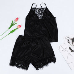 أزياء السيدات مقلد الحرير الدانتيل الربط مجموعة Homewear 