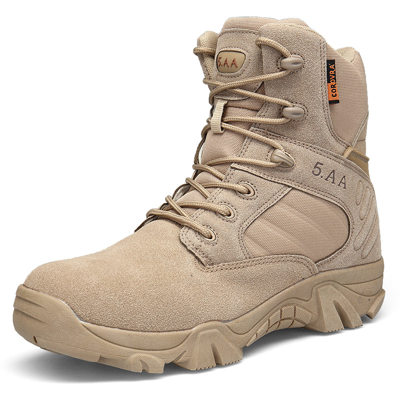 New outdoor military boots comfortable hiking shoes large size men's shoes men's round head breathable  -top desert tactical boots combat boots hik