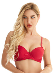 Women's Sexy Underwire Bra Set Women's Underwear Full Coverage Cotton Bra Comfortable Breathable Push Up Bra Top Push Up Daily Breast Lift Underwear