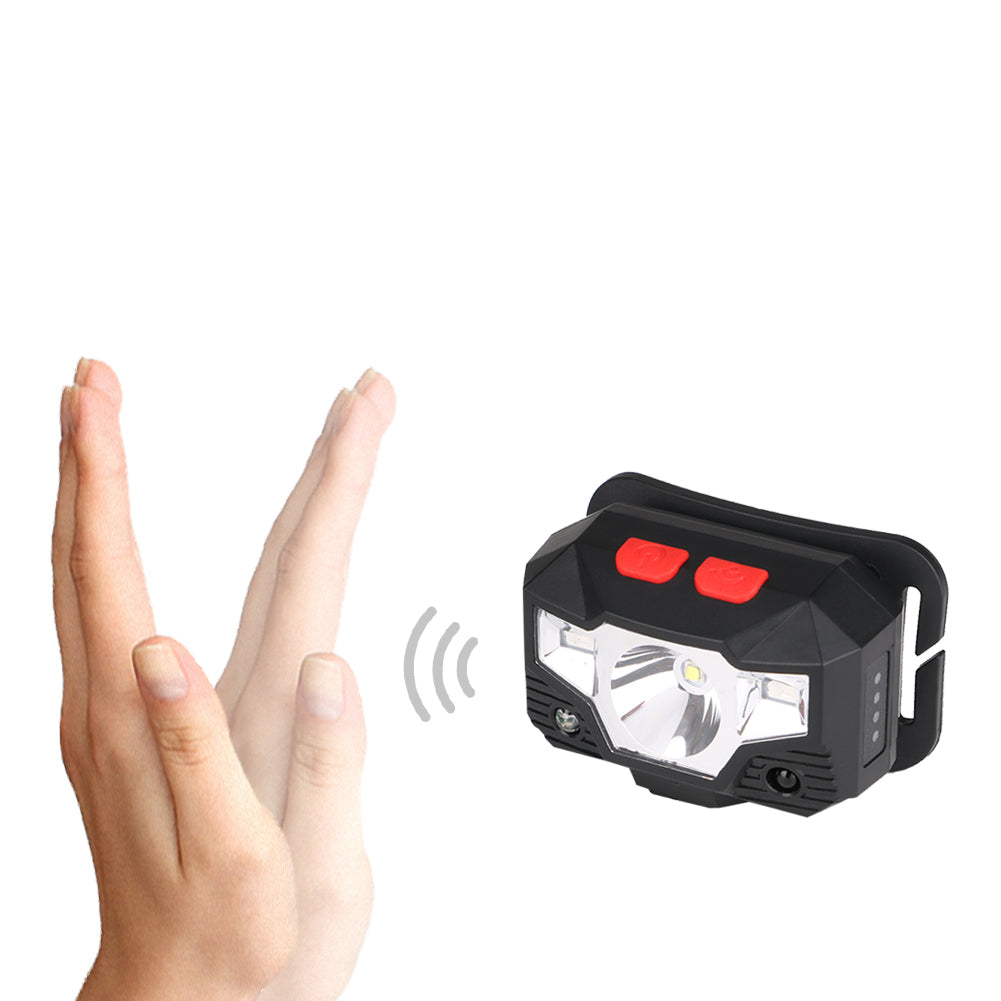 Outdoor LED mini sensor headlights illuminators USB rechargeable strong headlights waved sensor lights night fishing lights