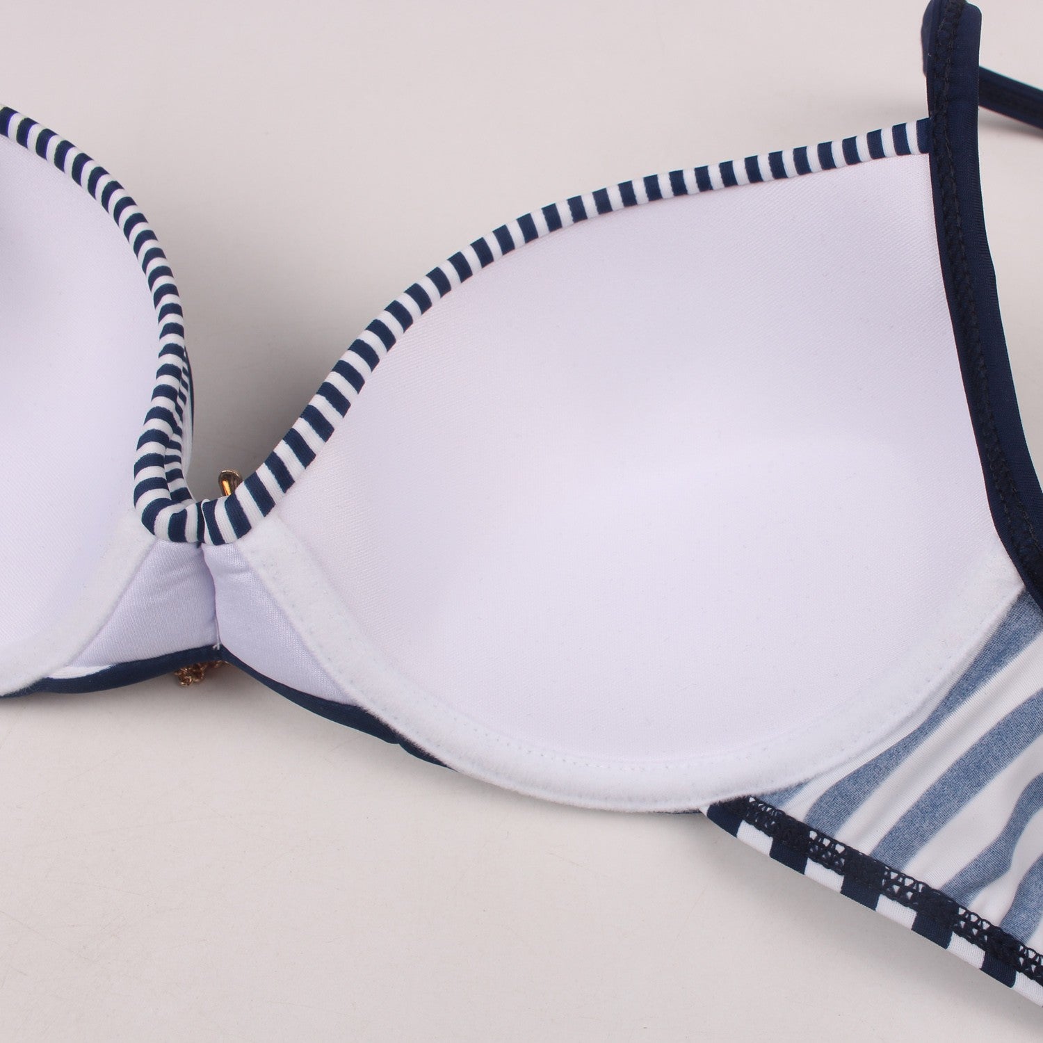 striped Boxer Bikini Swimsuit