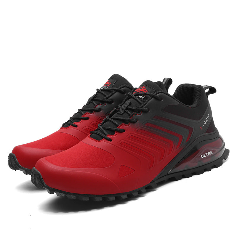 Outdoor running shoes spring and autumn large size air cushion men's shoes outdoor hiking shoes trail running shoes hiking shoes.