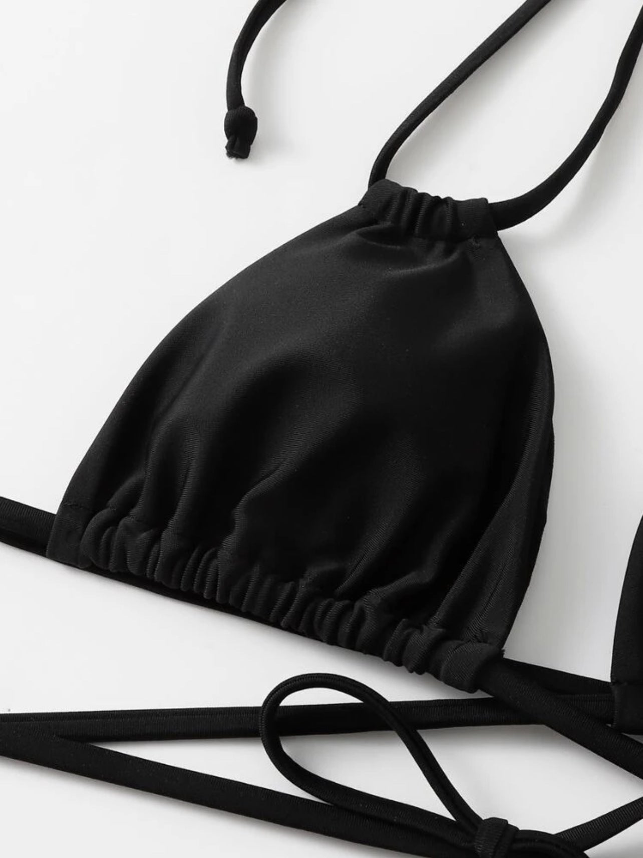 New drawstring straps solid color three-piece sexy bikini