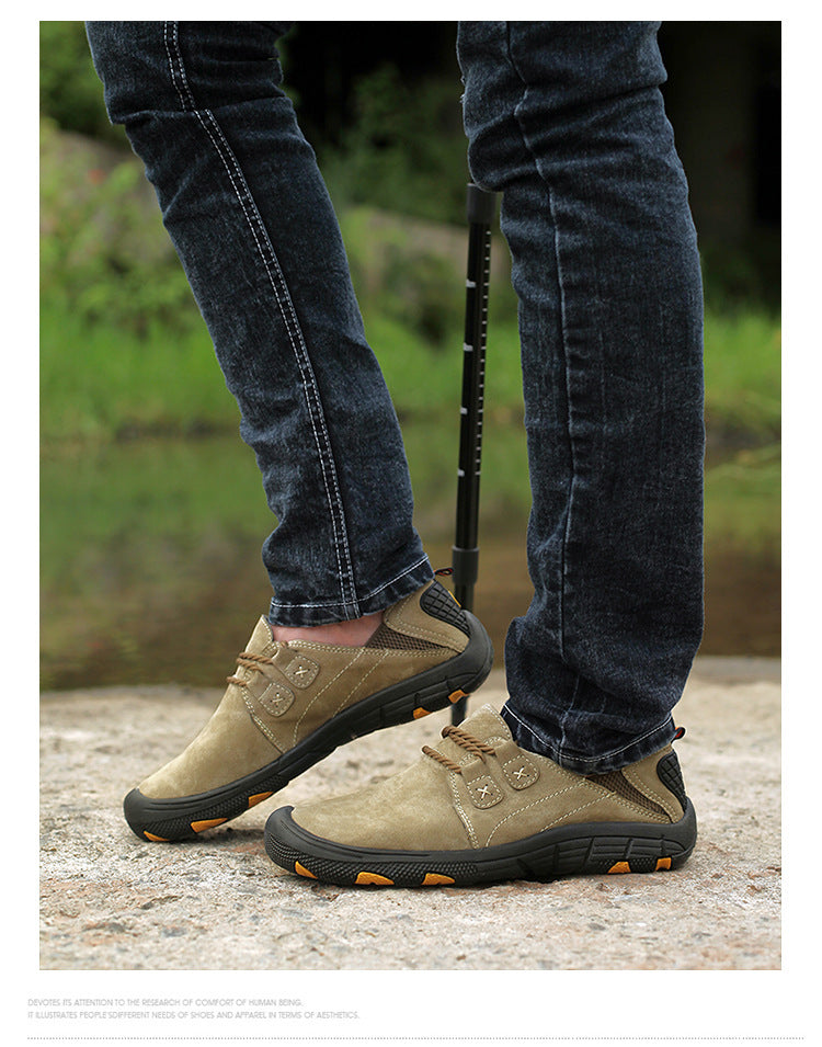 Spring and Autumn Extra Large Men's Shoes 45 Outdoor Leisure 46 Leather Hiking Shoes Men 47 Lazy Pedal Shoes 48