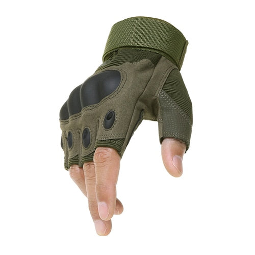 Tactical Gloves Outdoor Sports Half-finger Military Combat  Carbon Fiber Shell Tactical Gloves