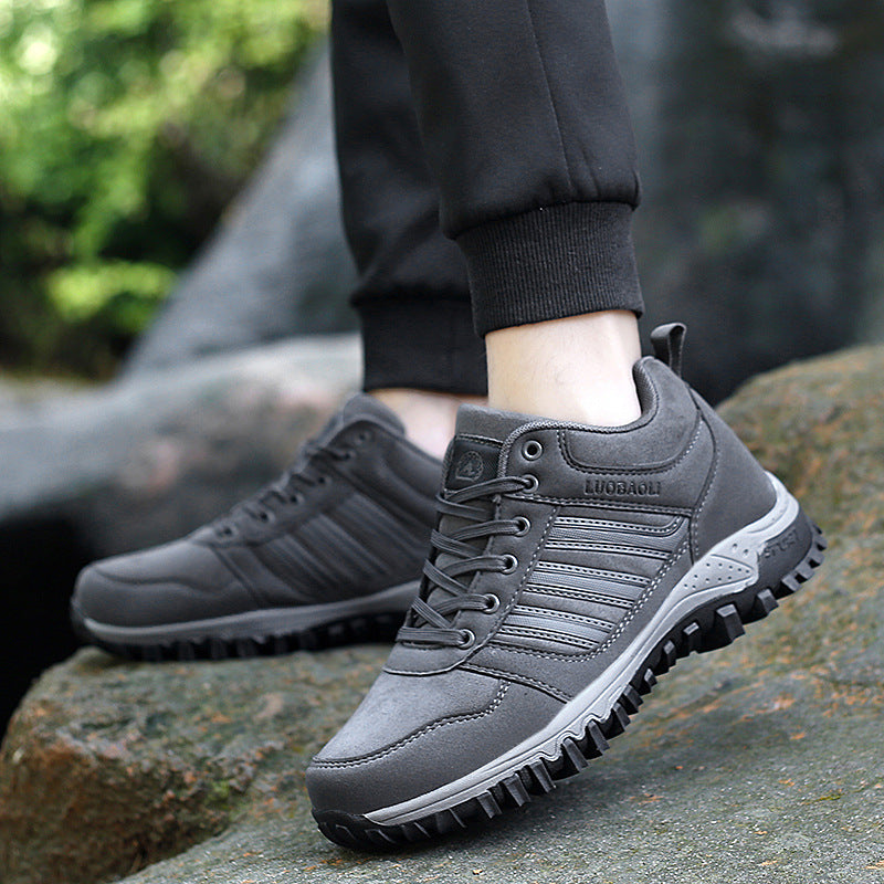 Autumn and winter women's  -top single shoes sneakers large size outdoor hiking shoes hiking shoes rubber sole couple shoes