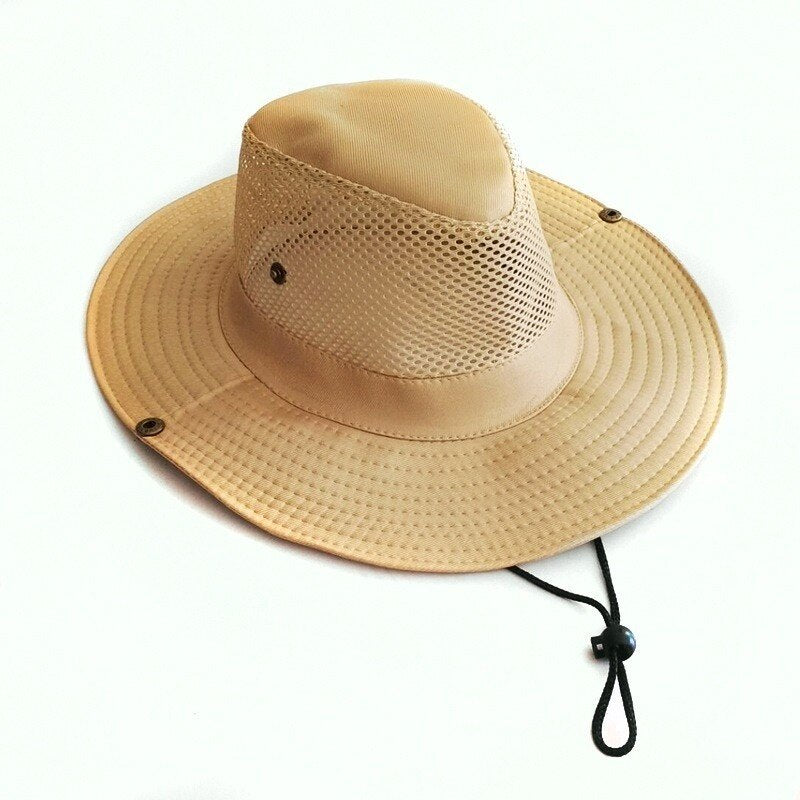 Fishing Caps Men's Outdoor Hat Knight Cap Wide Straw Hat Summer Autumn Tourism Hiking Beach Sun Cap