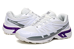White and purple Salomon outdoor casual retro XT WINGS 2  sneakers men's hiking shoes 36-40