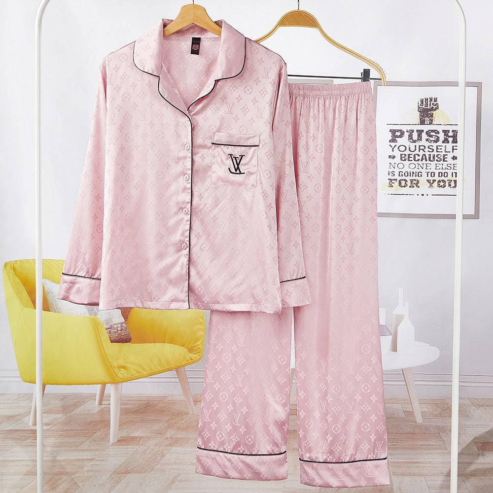 Women's 2 Piece Sleepwear Set Silk Satin Pajamas Victoria's