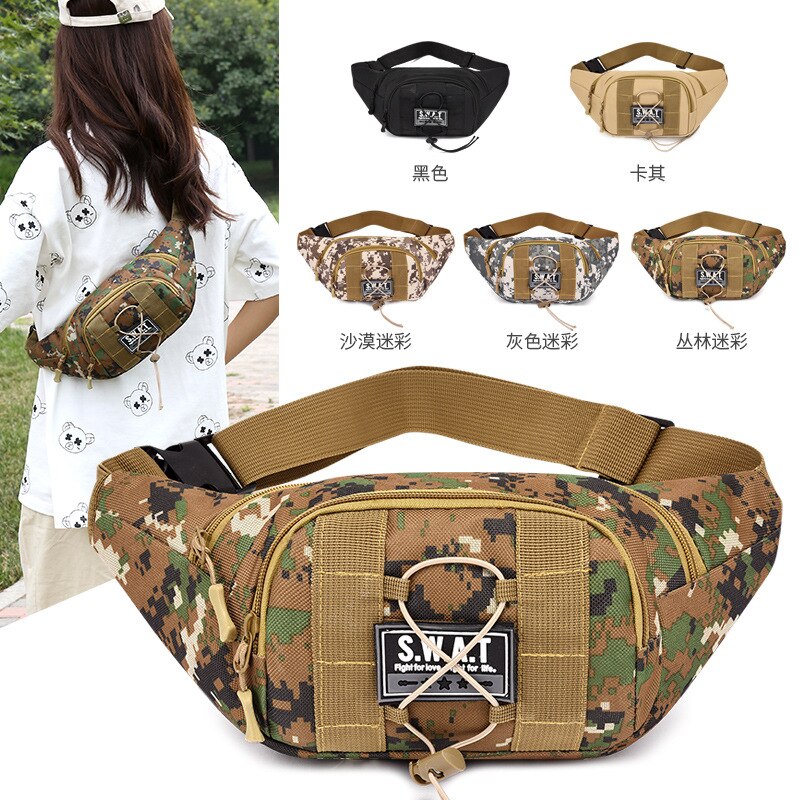 Military Tactical Waist Pack Men Women Camouflage Belt Bag Travel Casual Fanny Pack Mobile Phone Wallet Hiking Chest Bag Outdoor