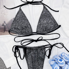 European and American new bikini strap triangle swimsuit sexy swimsuit