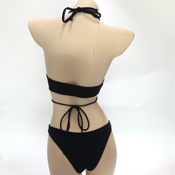 Sea Voice Swimwear Cross-border European Sexy Bikini Split Four-piece Swimsuit Women's New Bikini with Sunscreen Sleeves