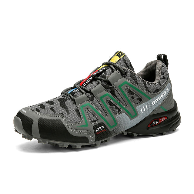 Oversized men's shoes, outdoor sports and leisure shoes, breathable mesh anti-skid travel shoes, running shoes, breathable, fashionable and trendy tem