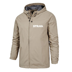STRAVA Spring Autumn Windbreaker Cycling Jacket Men Breathable Hooded Blazer Hiking Waterproof Wear Scratch Resistant Riding Jacket Coats