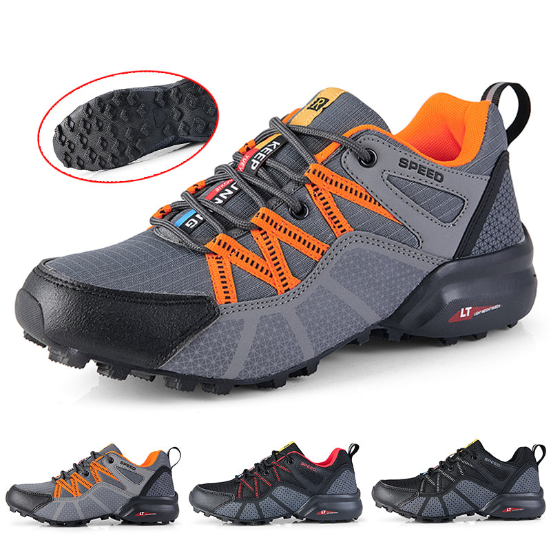 Oversized men's shoes, outdoor sports and leisure shoes, breathable mesh anti-skid travel shoes, running shoes, breathable, fashionable and trendy tem