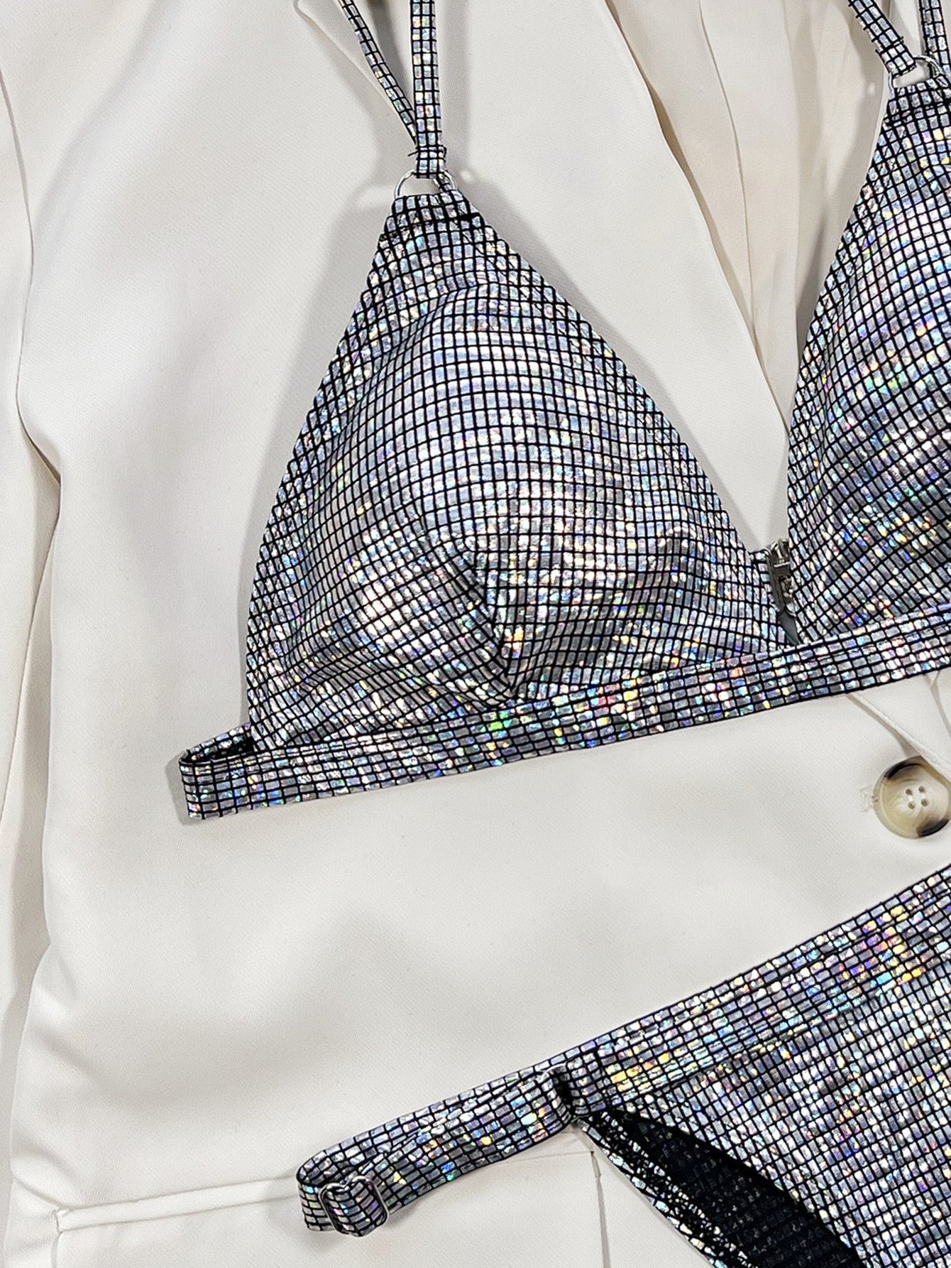 European and American style sexy  women's new strapless backless summer seaside vacation beach swimming navel  -cut camisole top briefs