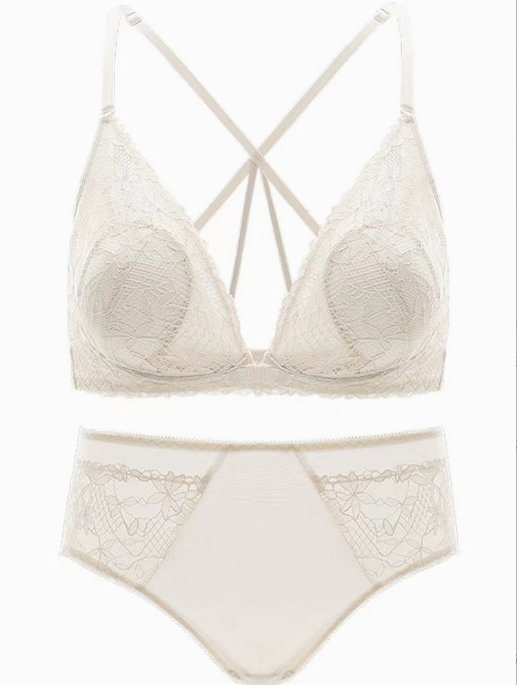 Front buckle underwear women's  rabbit ears big breasts show small summer small breasts gather breasts sexy  desire suit