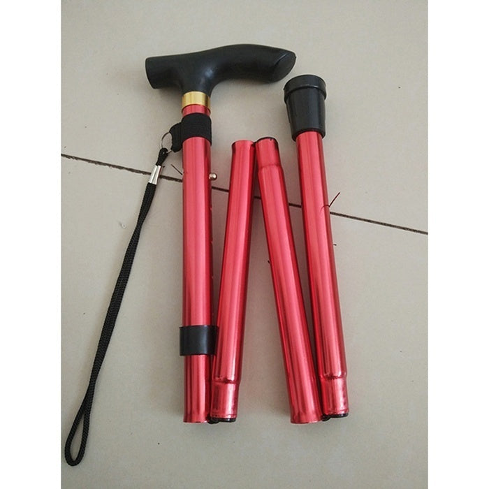 Outdoor Hiking Camping Mountaineering Poles Walking Stick Telescopic Baton Trekking Poles Folding Cane Crutches Pole Unisex