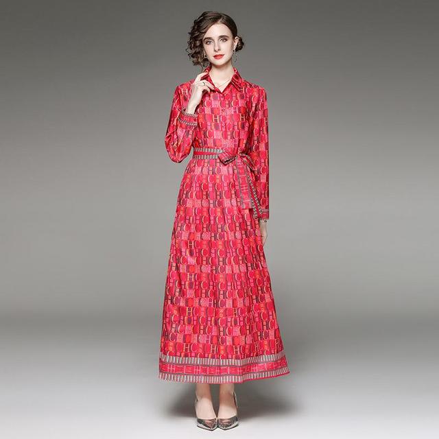 Temperamental Women Summer Long Dreese Peter Pan Collar Big  Sweet Vestidos Bodycon Comfortable Mid Calf Floral Skirts