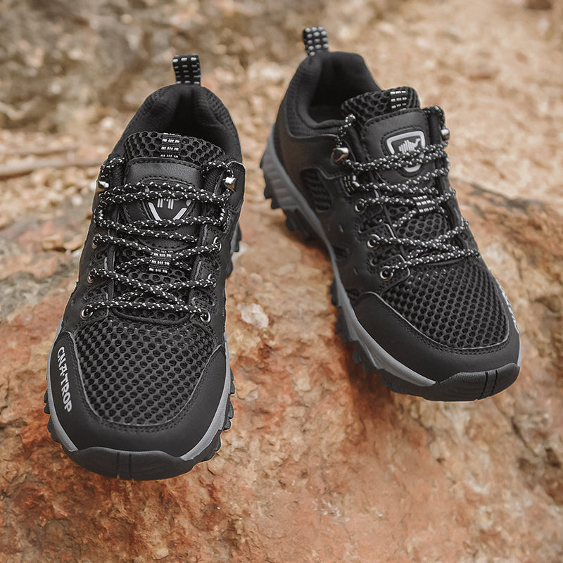 Outdoor hiking shoes men's summer breathable mesh sports shoes tendon bottom wear-resistant  hiking travel shoes thick bottom
