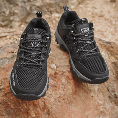 Outdoor hiking shoes men's summer breathable mesh sports shoes tendon bottom wear-resistant  hiking travel shoes thick bottom