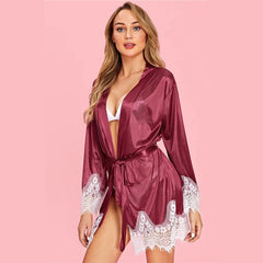 Women's fashion loungewear  silk nightgown