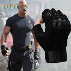 Tactical Gloves Outdoor Sports Half-finger Military Combat  Carbon Fiber Shell Tactical Gloves