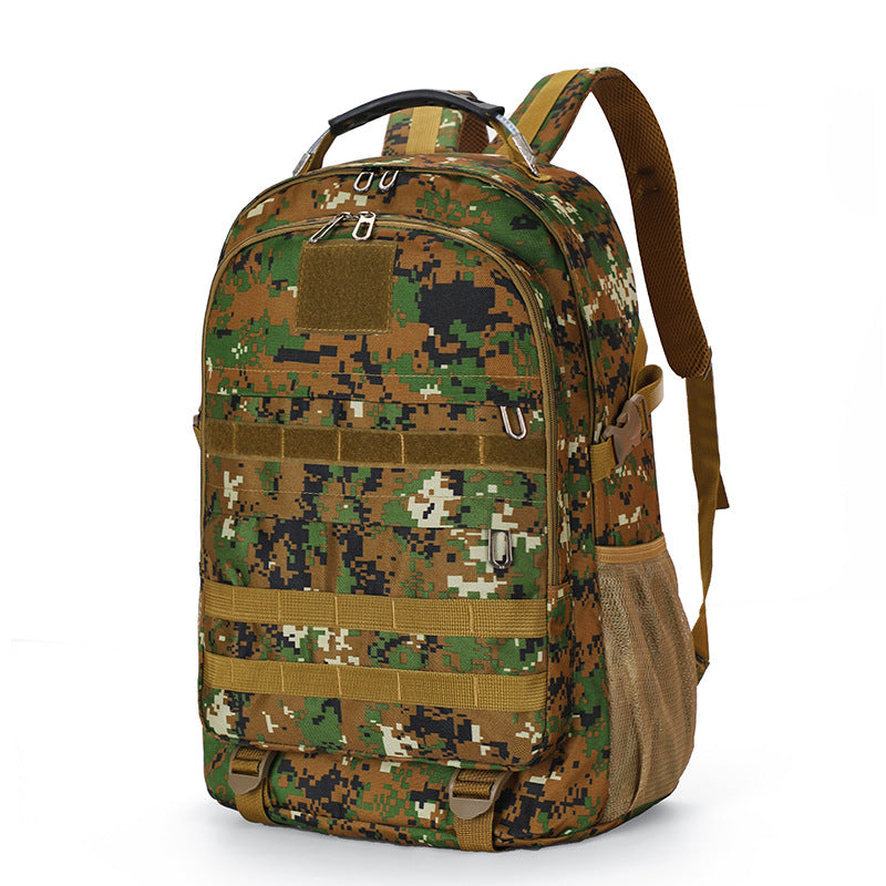 Oxford cloth backpack camouflage outdoor mountaineering bag men's travel bag multi-functional large-capacity waterproof military fan tactical bag