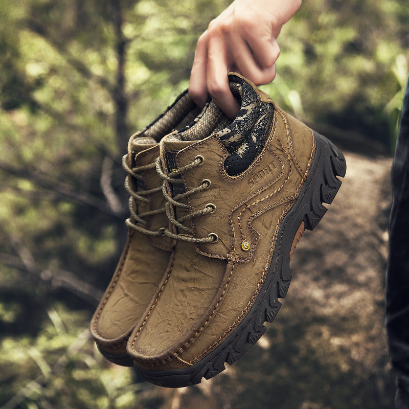 boots men's large size men's shoes autumn new short  -top shoes men's sports casual shoes retro trendy shoes