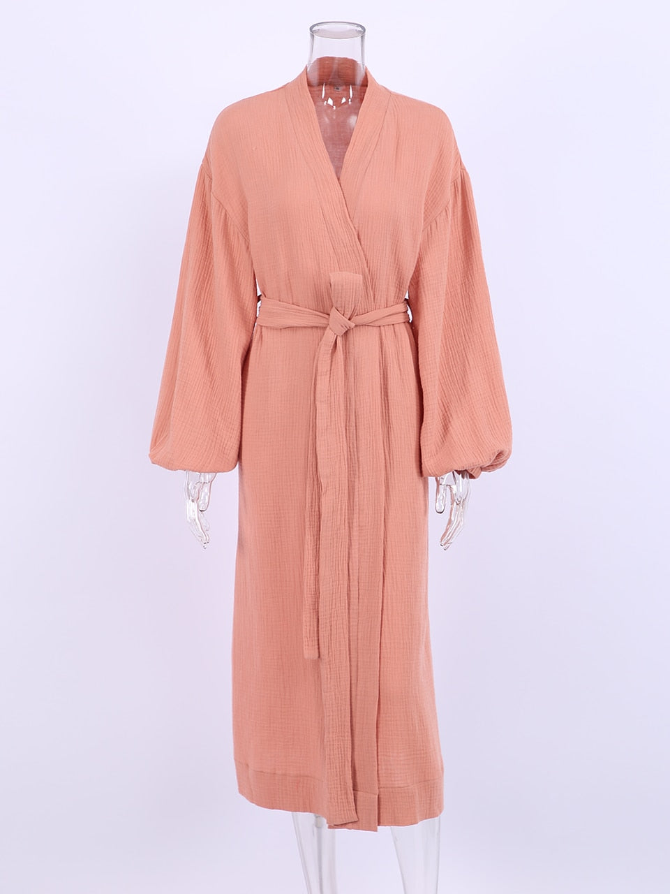 Solid color pajamas women robe bathrobe women pajamas cotton robe women loungewear spring loungewear