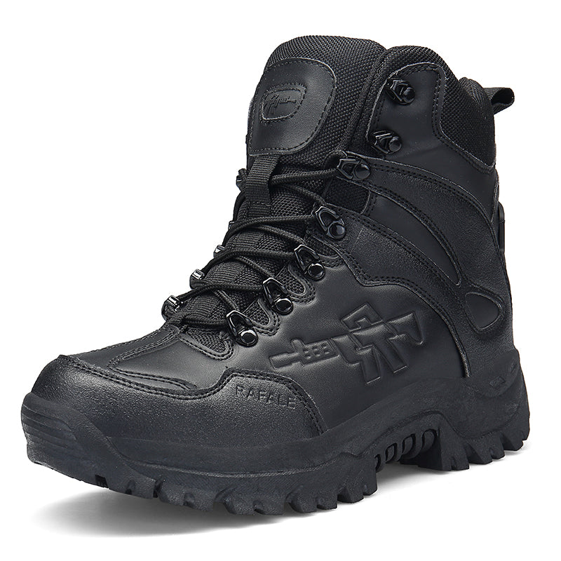 Men's outdoor shoes military boots 4 colors optional leather  -top thick-soled  hiking shoes safety work shoes