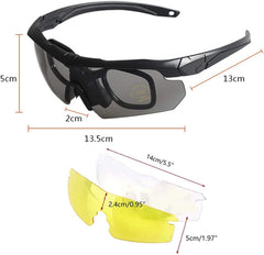 Military Bulletproof Glasses Outdoor Tactical Goggles Shooting Cs Riding Mountaineering  Three Sets Of Lenses