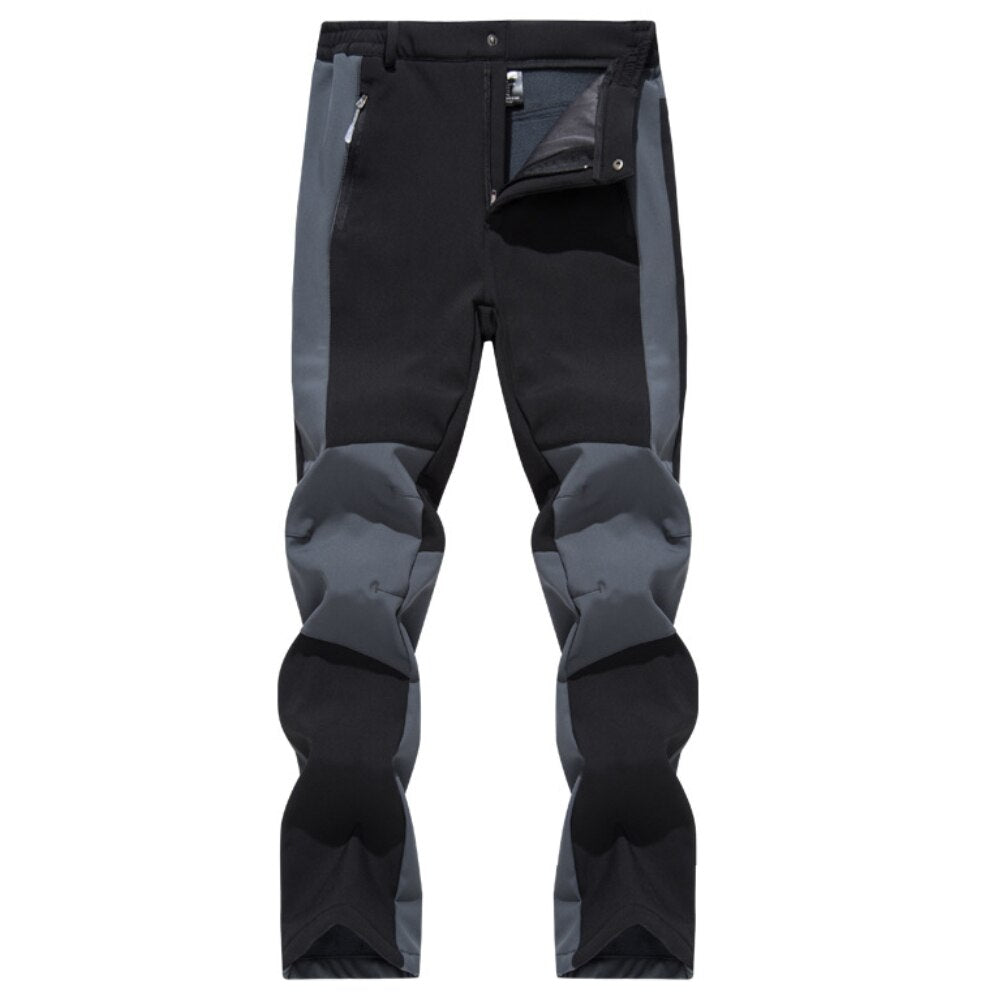 Autumn Winter Hiking Pants for Men Outdoor Workwear Men Clothing Color Stitching Climbing Pantalon Warm Windproof Men's Pants