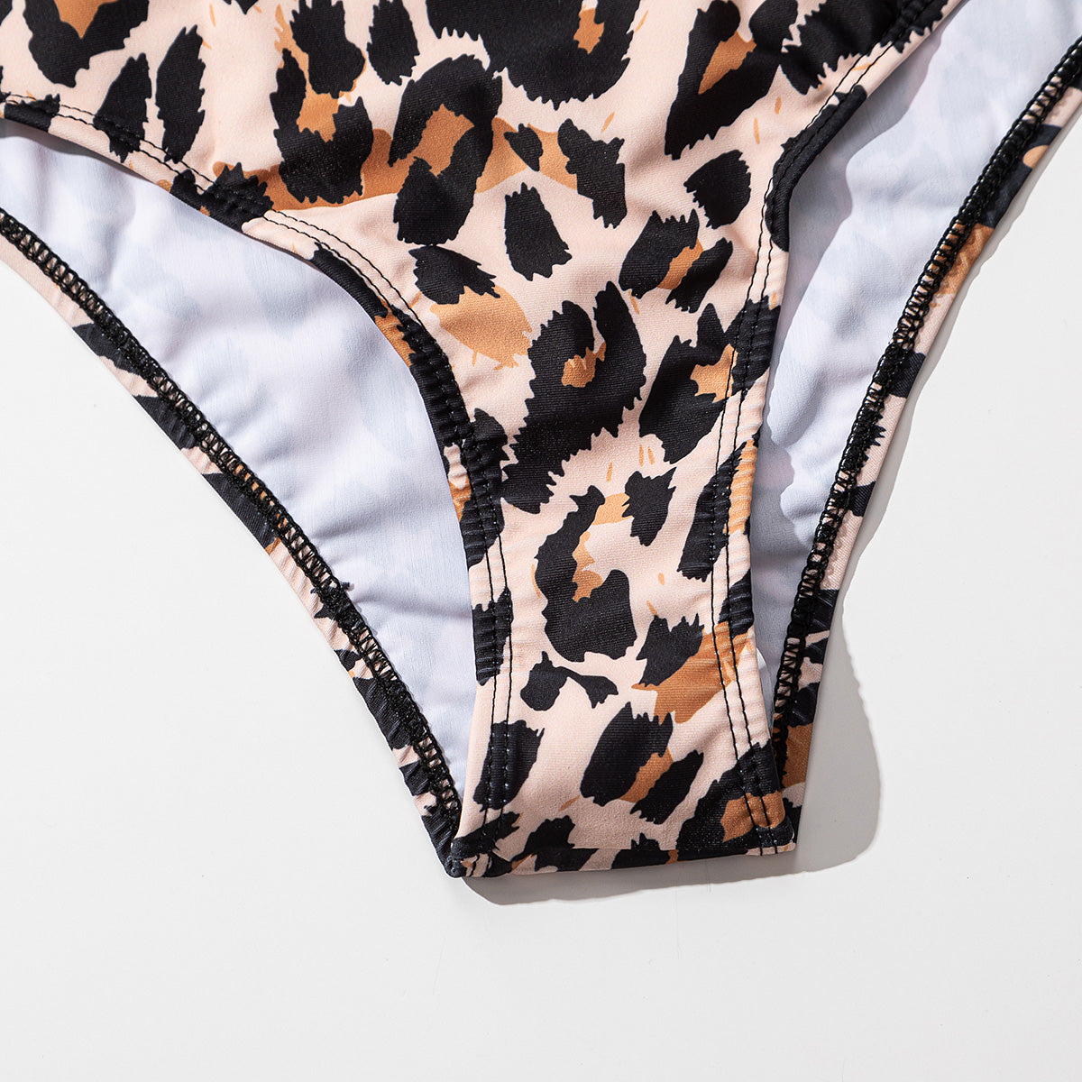 ملابس سباحة بكيني من قطعتين بخصر عالٍ، 9 ألوان مكشكشة