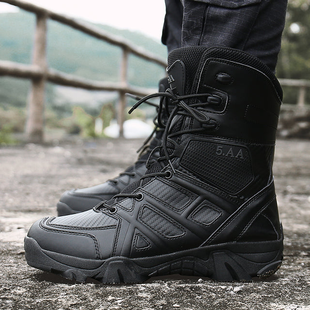 Military fans high-top tactical boots outdoor camping hiking boots men