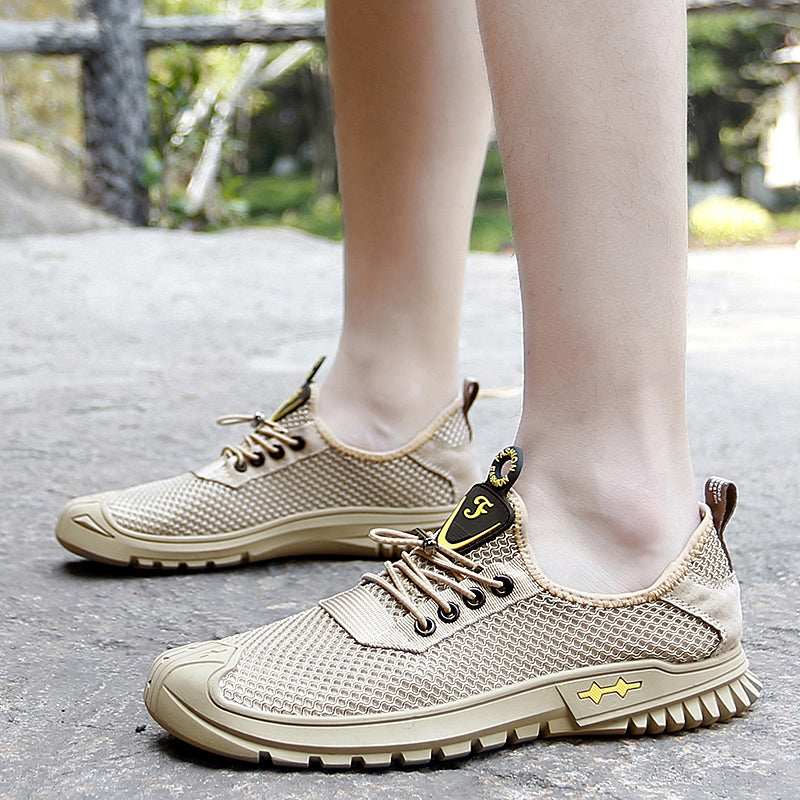Men's mesh shoes, casual sports shoes, spring and summer  -top mesh cloth surface, lightweight, breathable, running, hiking, outdoor casual shoes, men